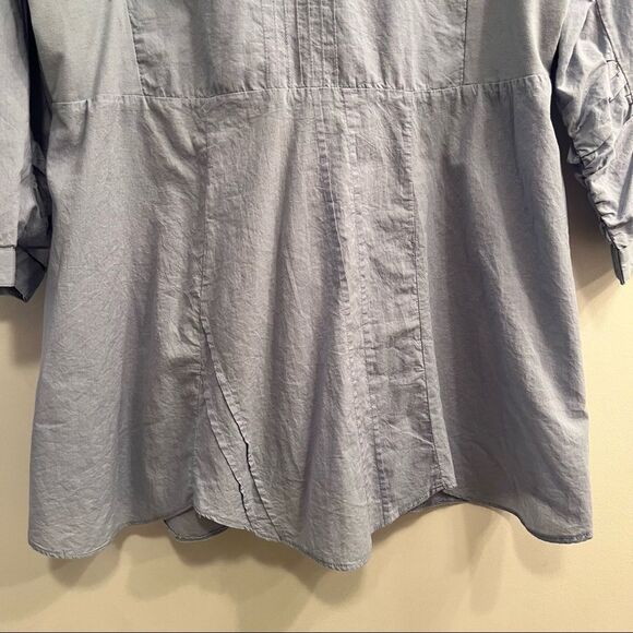 Parsley & Sage Button Down Vintage Button Down Blouse Top Mixed Metal Buttons - Picture 11 of 13